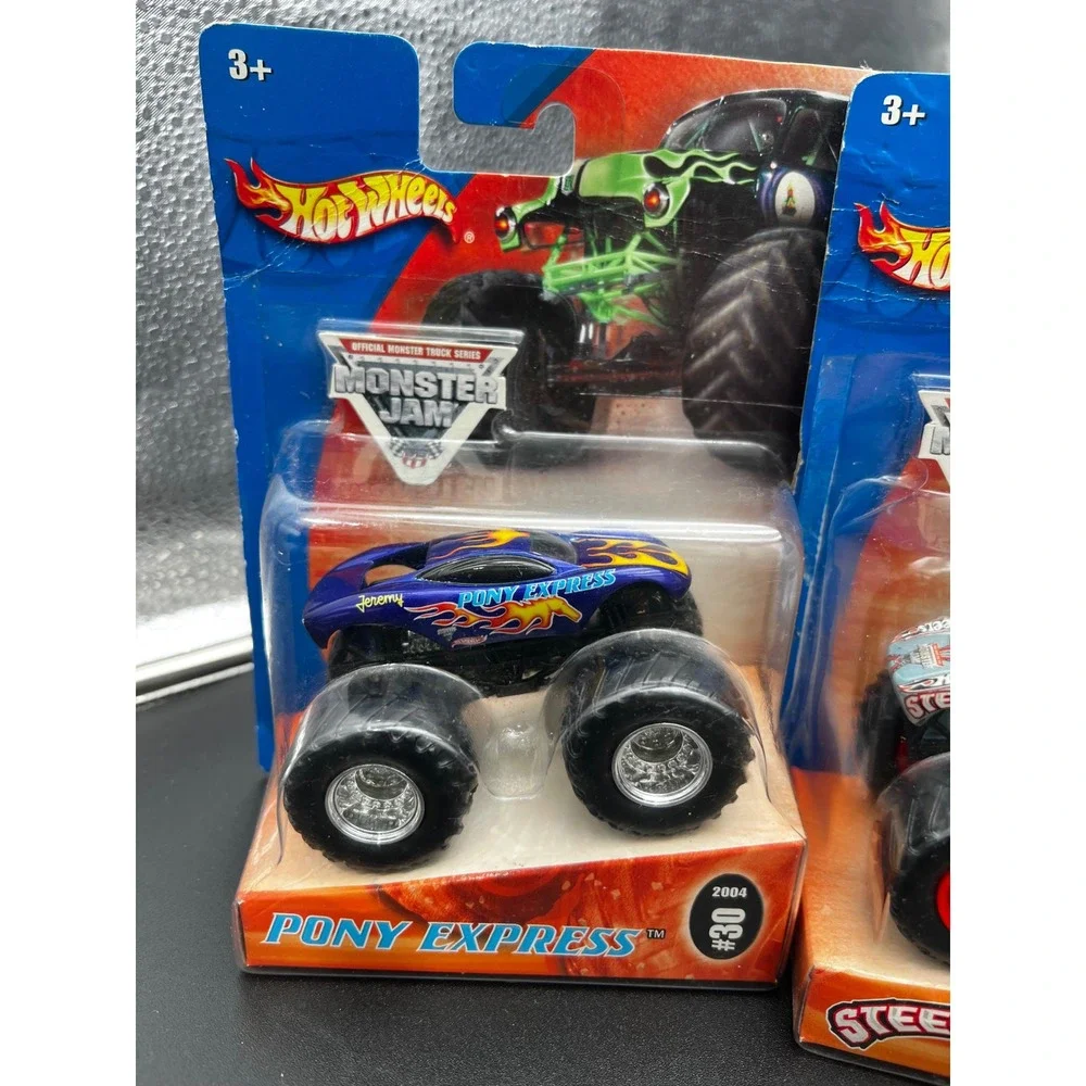 Hot Wheels Monster Jam 2004 Lot of 6 1:64 Die-Cast Trucks Pony Express Backdraft